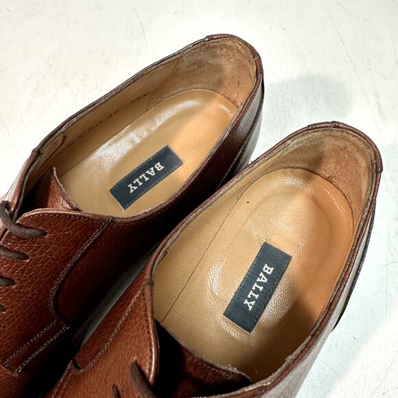 EXCELLENT Bally Romeo Derby Scotch Grain Brown Made in Italy 10 EEE main image 8